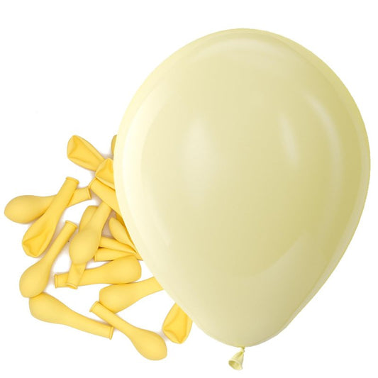 Bezente Pastel Yellow Latex Party Balloons - 150 Pack 5 Inch Matte Small Light Yellow Helium Balloons for Birthday Bridal Shower Wedding Sunflower Party Decorations