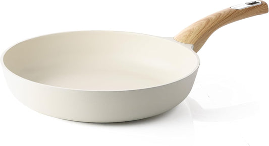 SENSARTE Nonstick Frying Pan - Healthy 8-Inch Omelette Skillet | PFOA Free White Cookware