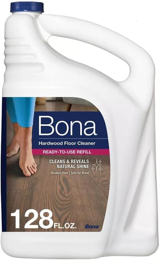 Bona Hardwood Floor Cleaner Refill - 128 Fl Oz | Safe, Effective Cleaning Solution for Wood Floors