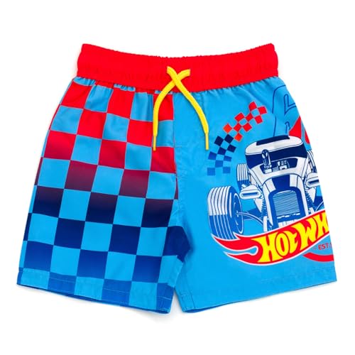 Hot Wheels UPF 50+ Swim Trunks Toddler to Little Kid Sizes (3T - 7-8)