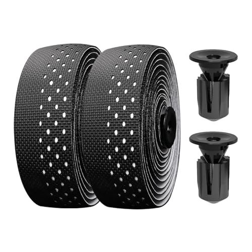 Bike Handlebar Tape, EVA Bike Bar Tape Road Bike, High Stain Resistance Bicycle Handlebars Tape, Extra Thick Soft & Non-Slip Comfortable Bike Grip Tape for Handlebars(Set of 2, Black)