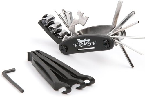 16-in-1 Bike Repair Tool Kit - Multi-Function Bicycle Multitool with Tire Levers & Wrench for Road & Mountain Bikes