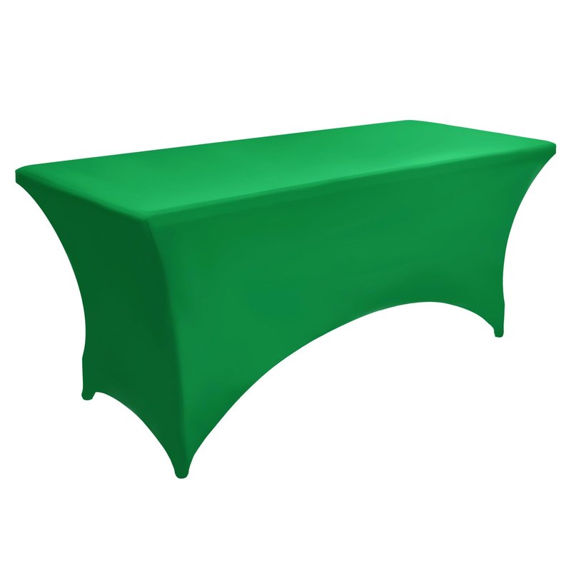 ZarzaaSik 2-Pack 6ft Spandex Table Covers for Rectangle Standard Folding Tables - Wrinkle Resistant Stretch Tablecloths - Ultimate Fitted Table Protector for Parties, Trade Shows, Banquet