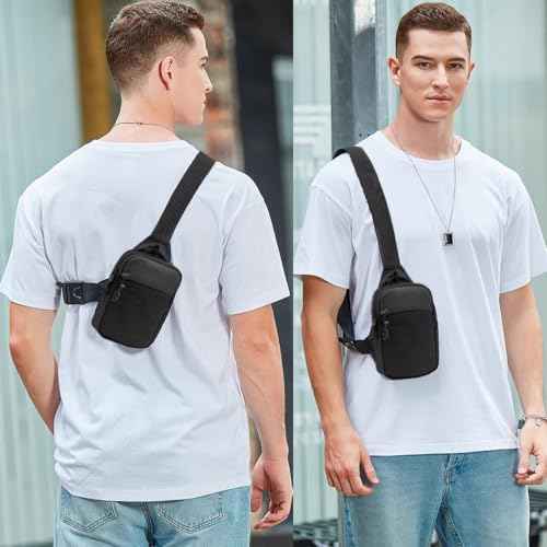 Mini Sling Bag for Men Crossbody,Small Chest Bag Casual Trendy Waterproof Lightweight Phone Crossover Daypack