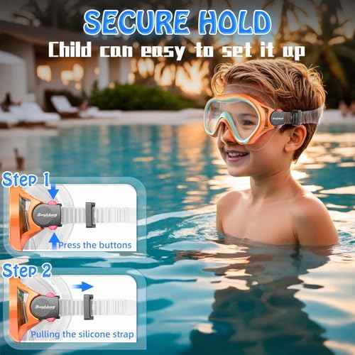 Kids Swim Goggles with Nose Cover -Diving Mask Leak-Proof Design for Boys Girls Ages 5-15 | Anti-Fog & UV Protection Swimming Glasses