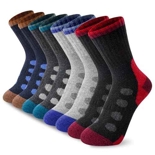BISOUSOX Kids Wool Socks Boys Socks 10-12 Years Old Soccer Baseball Youth 6-8 Thermal Hiking Boot Crew Cushion Sock Gift