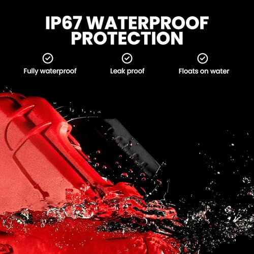 NANUK 905 Waterproof First Aid Case Empty ? Durable, Medical First Aid Organizer Case, IP67-Rated, Dustproof, Impact-Resistant, and Floats (9.4" x 7.4" x 5.5") ? Red
