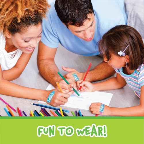 Crayola Shaped Neon Antibacterial Bandages for Kids, 100 CT - Adhesive Bandages for Minor Cuts, Scrapes, & Burns. Great Stocking Stuffer or White Elephant Gift