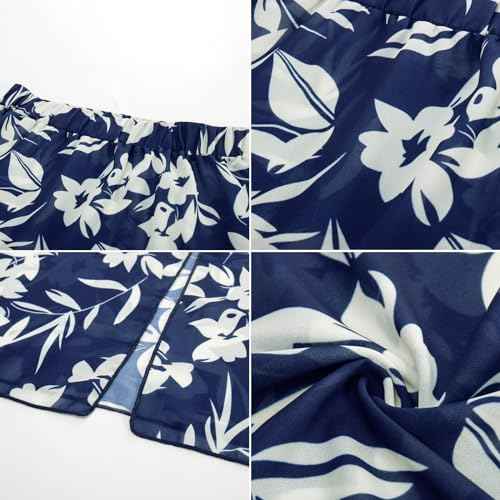 GRACE KARIN Women's One Piece Swimsuits with Cover Up Skirt Tummy Control V Neck Bathing Suits