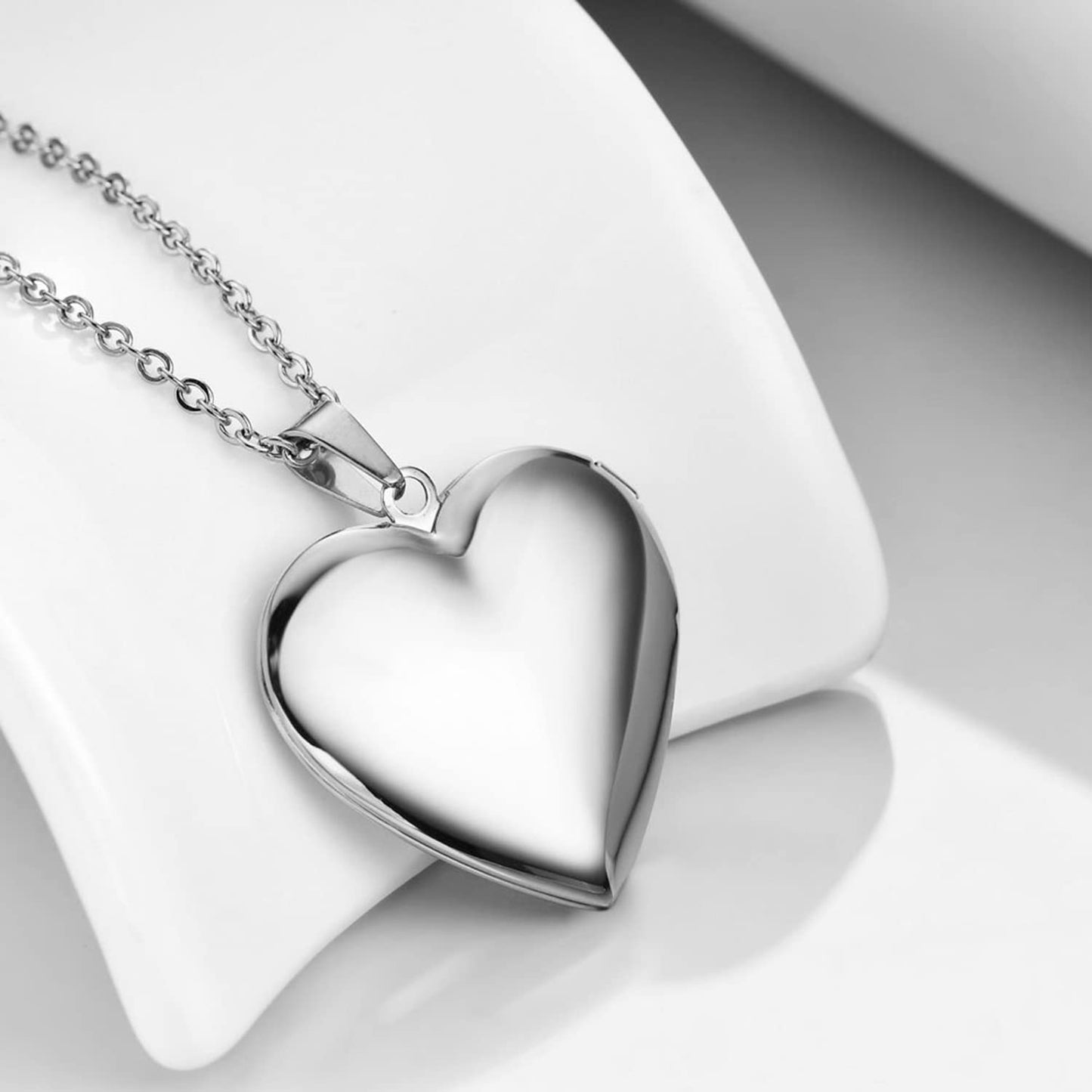 PHOCKSIN I Love You Sister Personalized Heart Locket Necklace That Holds Pictures Customizable Photo Lockets for Women Custom Photo Text&Symbols