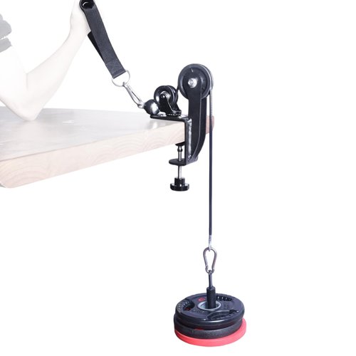 Arm Wrestling Training Pulley System Professional, Forearm Workout Table Equipment, Wrist Exerciser Cable Machine with Rope