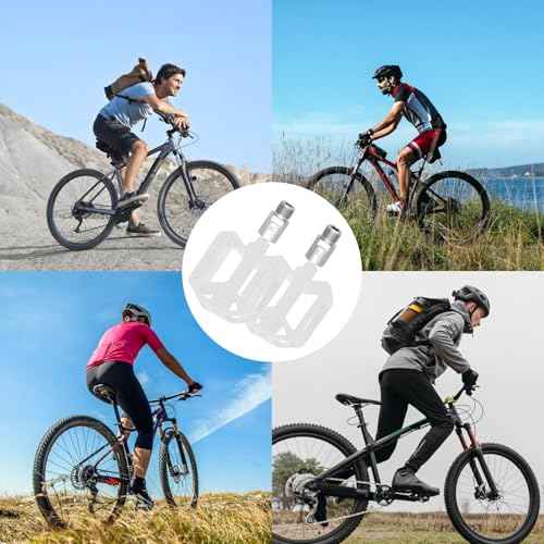 Bike Pedal Extenders, 1 Pair Steel Bicycle Pedal Adapter Extended Fit 9/16 inch Spindle Pedals Bike, Heavy Duty Steel Bicycle Pedal Extender, Extend by 20mm/0.79inch
