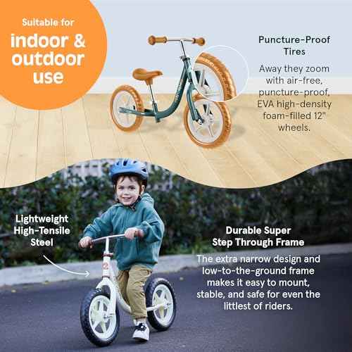 Retrospec Cub Toddler Balance Bike for Ages 18 Months - 3 Years - 12in No-Pedal Beginner Bicycle with Adjustable Seat, Puncture-Proof Tires & Safe Low Frame Design