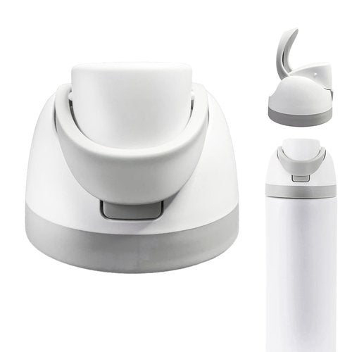 Apply to replacement lid,accessories, replacement parts,free sip lid,One Button Water Bottle Replacement Cap Compatible with Cup 16oz 24oz 32oz 40oz,BPA-Free(White)