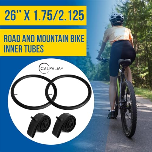 CALPALMY 20"/26" Bike Inner Tube, Replacement Bicycle Tubes with 32mm Schrader Valve fit for 20x1.75/1.95 26x 1.75/1.95/2.125 Bike Tire