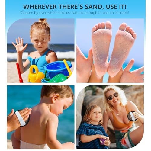 Sand Remover for Beach Cleaner Eraser for Family Wipe Off Mitt Duster Brush Vacation Trip Hawaii Honeymoon Essential Gift Costa Rica Must Haves Resort Rio de Janeiro Punta Cana Beach Towel Sunshine