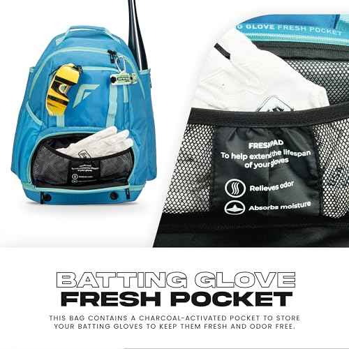 Franklin Sports USA SB Gameday Fastpitch-Softball Backpack ? Adult +Youth Softball + Baseball Equipment + Bat Bag ? Stores Batting Gloves, Helmet, Cleats - Waterproof Premium Batpack
