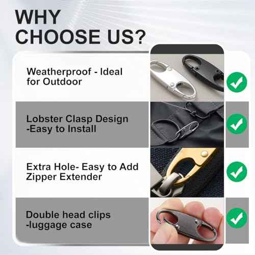 24 Pcs Zipper Clips Anti Theft Dual Opening Design Zipper Locks Small S Carabiner Clip Theft Clasp for Backpack Purse Luggage Suitcase