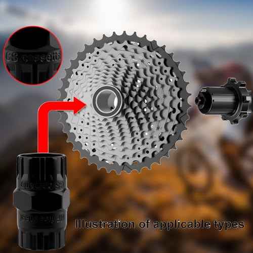 Professional Bike Freewheel Removal Tool ? Heavy-Duty Steel Cassettes Lockring Socket, Cassettes Lockring Remover Tool, Essential Bicycle Repair Tool for Mechanics & DIY