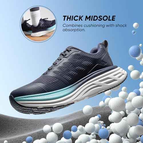 NORTIV 8 Women's Walking Shoes Cushion Running Tennis Shoes ActiveFloat Non-Slip Comfortable Breathable Workout Gym Sports Athletic Fashion Sneakers