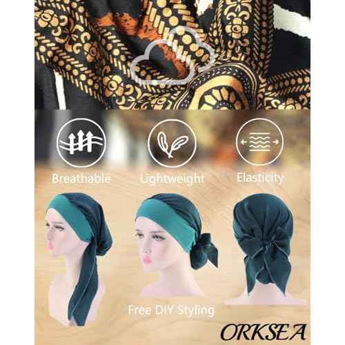 Chemo Headwear for Women Head Scarf Headwraps Silky Soft Turbans for Women Cancer Hats Chemo Beanie Coverings Scarves
