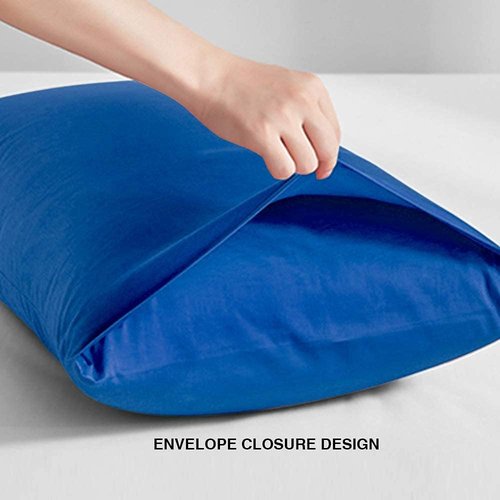 FLXXIE King Pillow Cases - Soft Microfiber Covers with Envelope Closure | Wrinkle & Fade Resistant, 20x36, Royal Blue