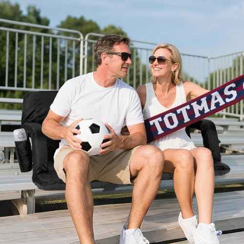Sportneer Stadium Seats with Back Support: 2.5'' Thick Comfy Cushion 6 Adjustable Angle Bleacher Seat with Armrest - 2 Large Pockets, 2 Cup Holders Stadium Chair for Sport Events Concerts Parks