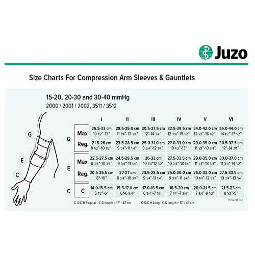 Juzo Soft 2001 20-30mmhg Standard Armsleeve with Silicone Top Band for Women,Beige,3 (III)
