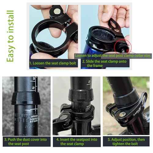 Bike Seat Post Clamp Quick Release Aluminium Alloy Bicycle Seat Clamp Collar 28.6mm 31.8mm 34.9mm
