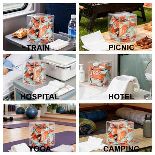 Disposable Compressed Towels for Travel, 30Packs Portable Face Towel Tablets Reusable Thicker Absorbent Wash Cloth for Travel Camping Hiking
