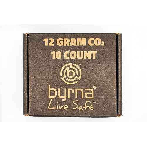 Byrna 12 Gram CO2 + Oiler Cartridges | 10 Count Pack | for Byrna LE/HDXL/SDXL and TCR - (9 CO2 + 1 Oiler Cylinders)