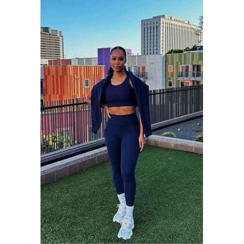 Fabletics Women's On-The-Go PowerHold High-Waisted Legging, Maximum Compression, Flattering, 2X / Regular | 27, Deep Navy