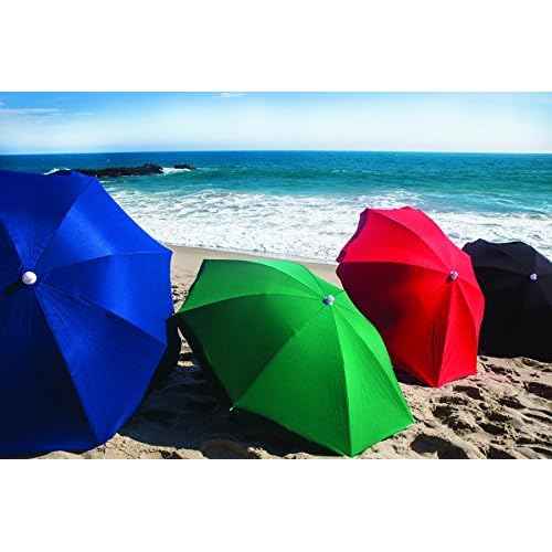 PICNIC TIME Outdoor Canopy Sunshade Beach Umbrella 5.5', Small Patio Umbrella, Beach Chair Umbrella