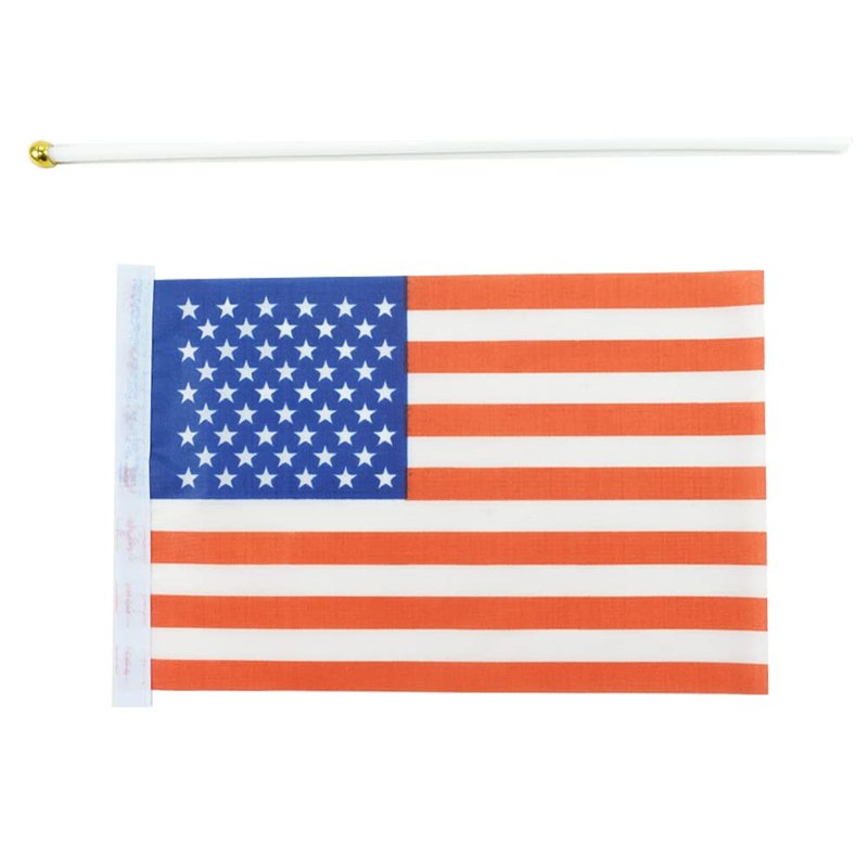 Small American Flags On Stick, Mini Handheld American USA Flag, Ideal For Party Parades Sports Events Patriotic Festival 4th Of July Decorations