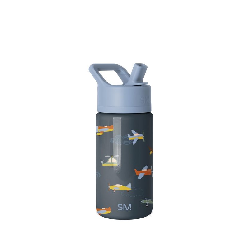 Simple Modern Kids Summit Water Bottle with Straw Lid | 14oz Stainless Steel Cup Insulated Tumbler for Toddlers, School | Wheels Up