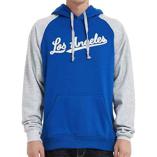 DELUSPTOMAY Mens Baseball Team Embroidery Hooded Sweatshirt Casual Hoodie
