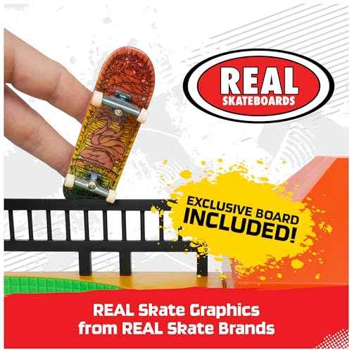 Tech Deck, Quarter Bowl Ruckus X-Connect Park Creator, Customizable and Buildable Ramp Set with Exclusive Fingerboard, Kids Toy for Ages 6 and up