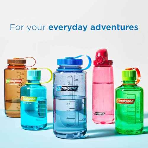 Nalgene Sustain Tritan BPA-Free Water Bottle Made with Material Derived From 50% Plastic Waste (using ISCC certified mass balance), 32 OZ, Wide Mouth