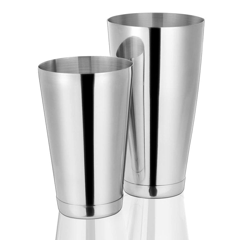 Etens Cocktail Shaker Tins Set Stainless Steel, Pro Bar Style Boston Shakers Bartending, Two Piece Martini Shaker Cup Drink Mixer for Bartender – Silver Bar Tools Weighted Metal Shaking Tin
