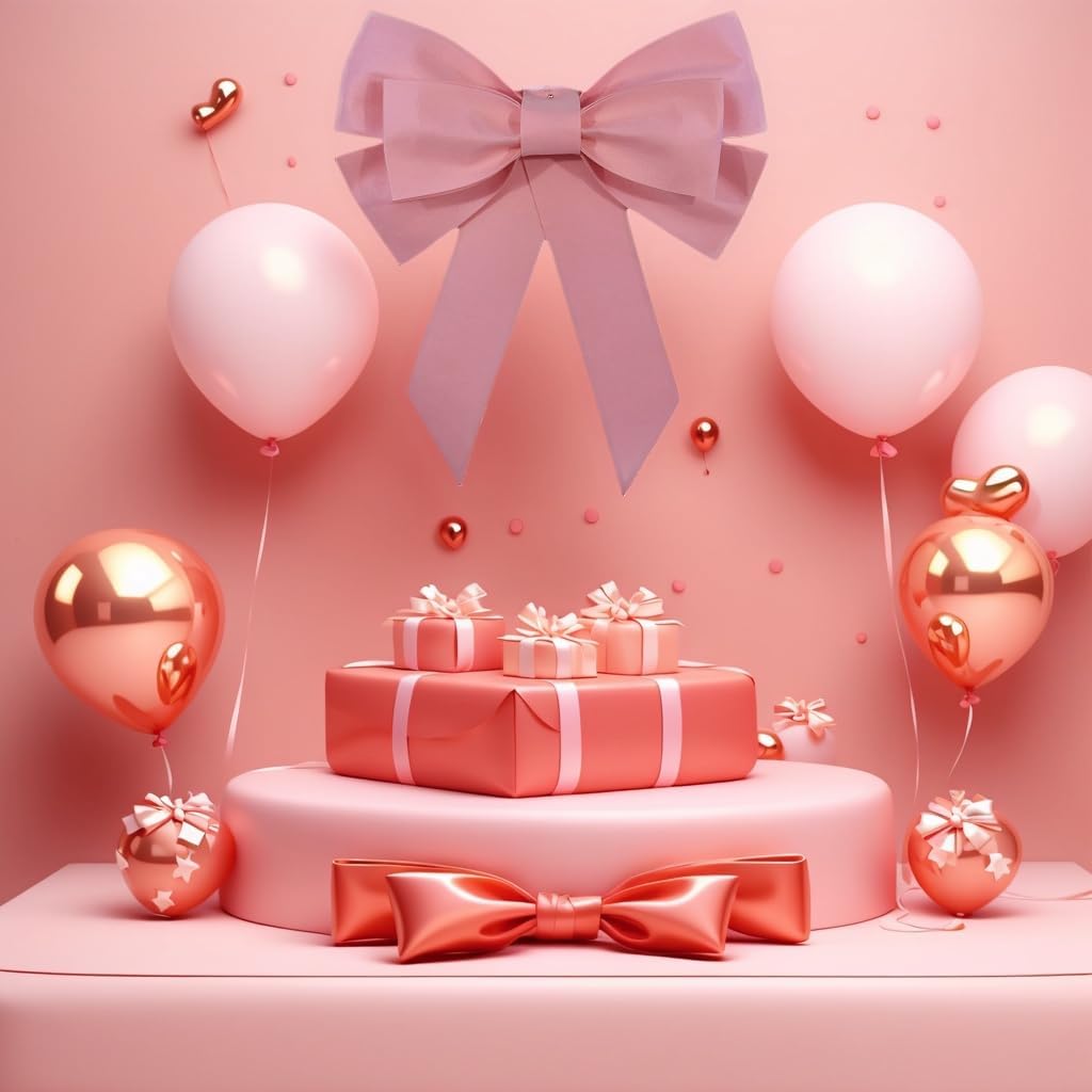 Skiennix Jumbo Car Bow - Extra Large Pink Ribbon for Gifts | Perfect for Birthdays, Sweet 16 & Holidays