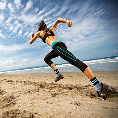FEIDEER Women's Hiking Walking Running Socks, Multi-Pack Outdoor Recreation Socks Wicking Cushion Crew Socks