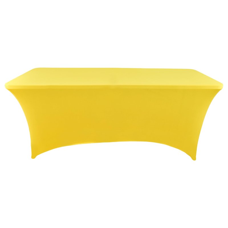 ZarzaaSik 2-Pack 4ft Spandex Table Covers for Rectangular Folding Tables - Wrinkle Resistant Stretch Tight Table Cloths - Ultimate Fitted Table Protector for Parties, Banquet, and Wedding