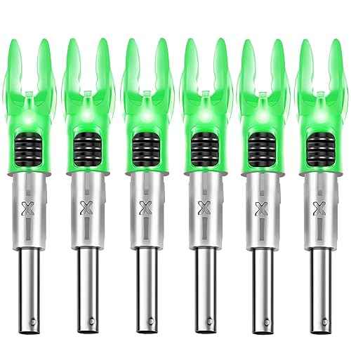 DEEPOWER X Lighted Nocks for Arrows .204¡±/.233¡±/.244¡±/.246¡± with ON/Off Switch with H, S, GT Bushings