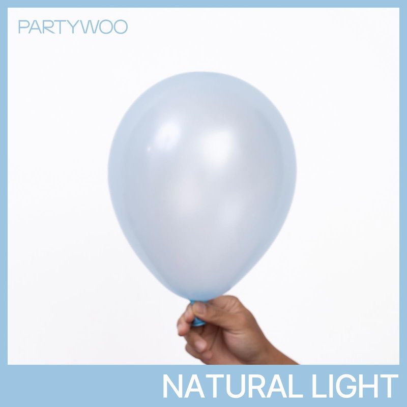 PartyWoo Pearl Light Blue Balloons 50 pcs 12 Inch Baby Pastel Blue Balloons for Graduation Baby Shower Gender Reveal Weddings Anniversary Under The Sea Theme Birthday Party Decorations Blue-Z02