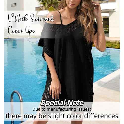 Chalier Hollow Out Swimsuit Coverup for Women, Womens Bathing Suit Beach Cover Up Swimwear Dress