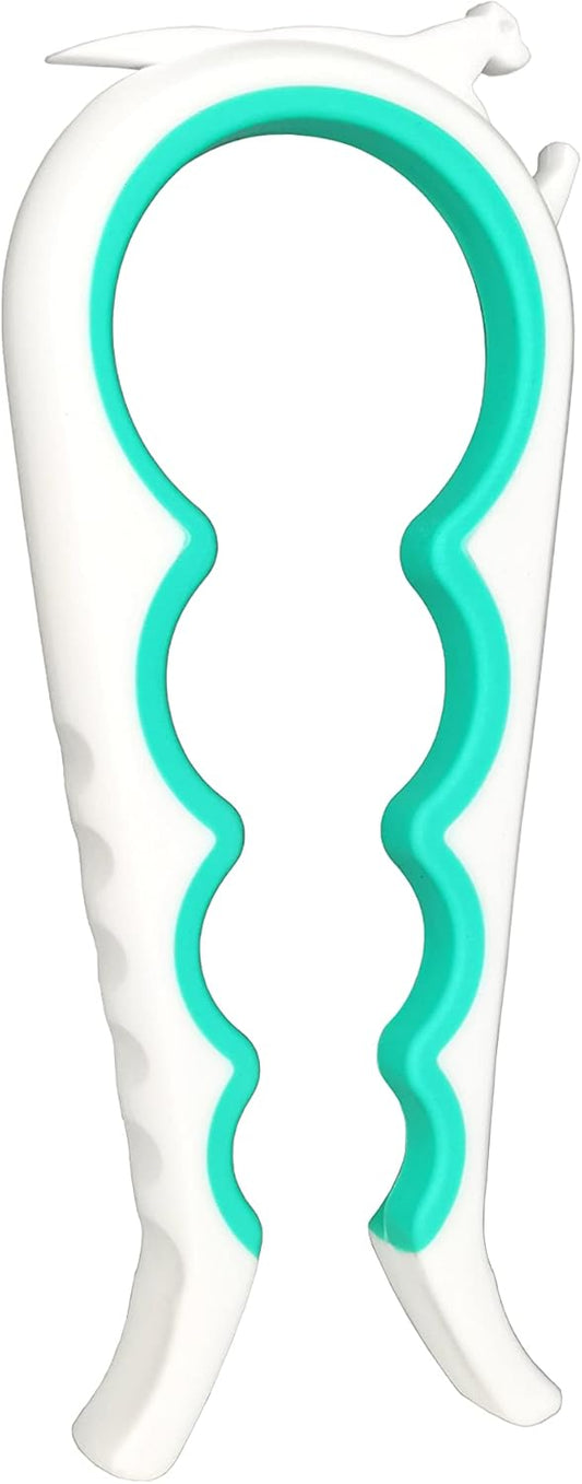 Otstar Jar Opener | Easy Grip Bottle & Can Opener for Seniors with Arthritis - White & Cyan