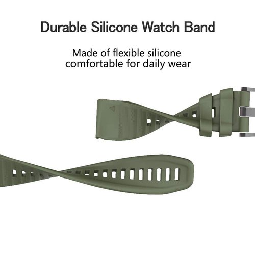 ISABAKE Watch Band for Garmin Fenix 7X/Fenix 6X/Fenix 5X, 26mm QuickFit Silicone Wristband for Fenix 8 51mm/Enduro 2/3