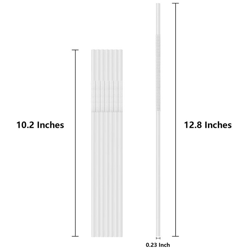 [Individually Wrapped] 100 Pcs Clear Flexible Plastic Straws, Disposable Bendy Straws, 10.2" Long and 0.23'' Diameter, BPA-Free