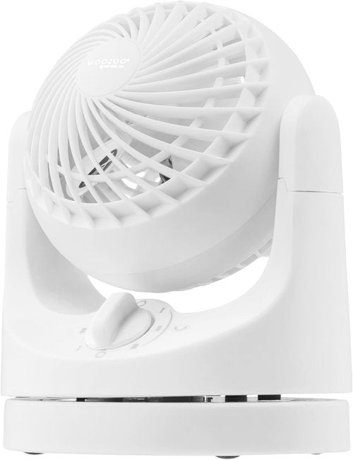 IRIS USA WOOZOO Desk Fan - Oscillating Air Circulator with 3 Speeds | 32ft Air Distance, Quiet 27db Motor, White