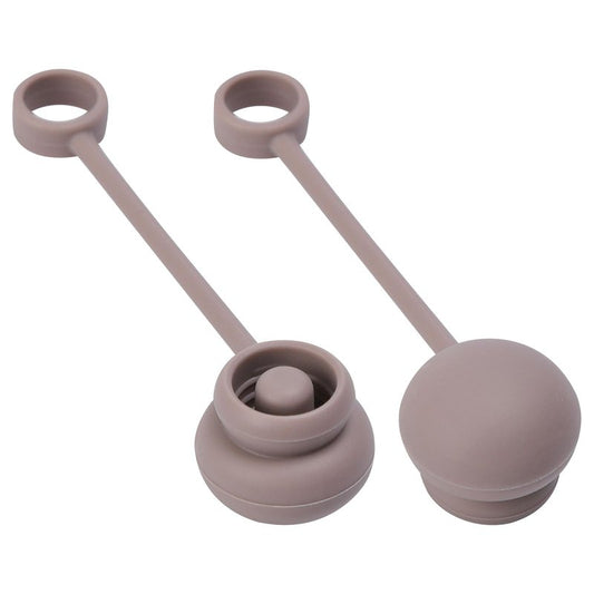 kapiado Straw Cover for Brumate | Silicone Topper Accessory for Era Resa Leap | Dust & Dirt Prevention Lid | Classic Loop Bound | 2 Pack | 12MM Diameter | Mocha